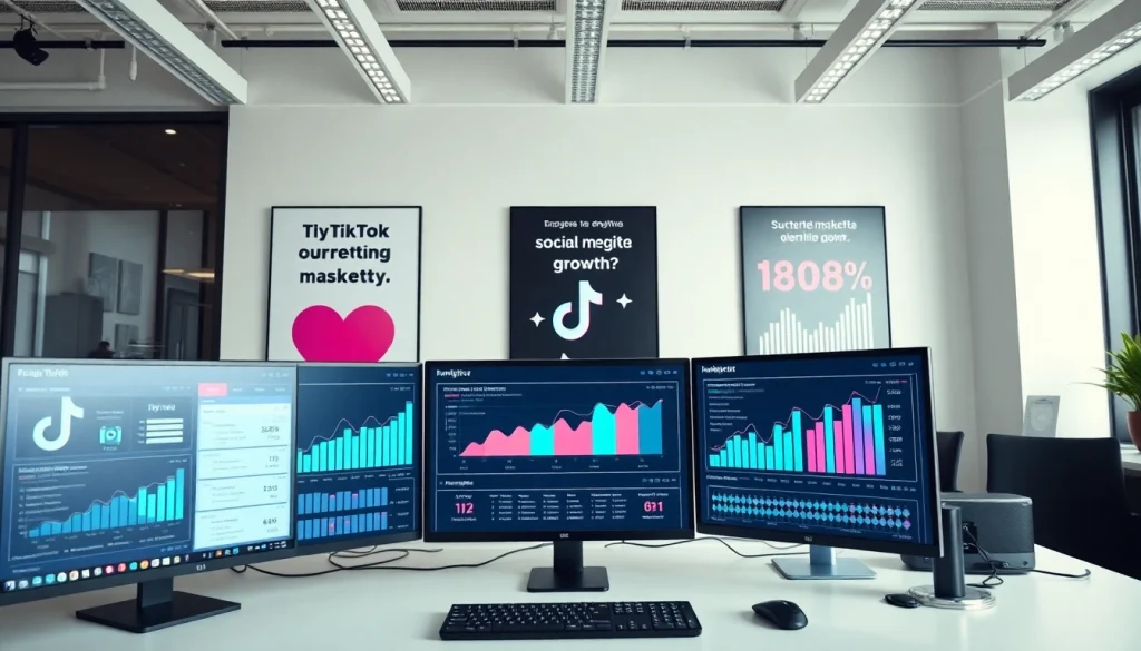 Enhance your TikTok presence with insights from a tiktok smm panel in a modern marketing workspace.