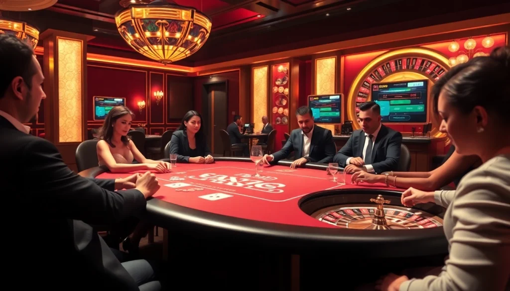 Exciting poker game at 79king casino with luxurious setting and vibrant atmosphere.