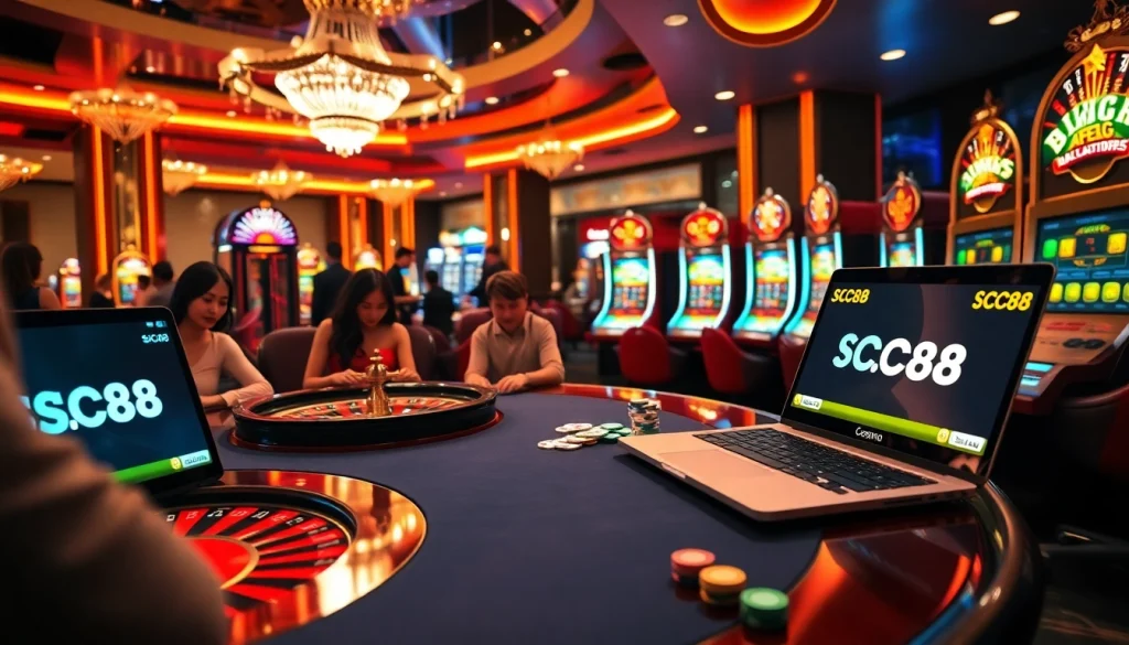 Experience thrilling gameplay on SC88.ad with vibrant casino tables and exciting slot machines.
