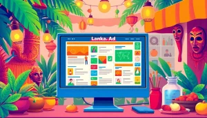 Lanka Ad online marketplace showcasing diverse ads and Sri Lankan culture.