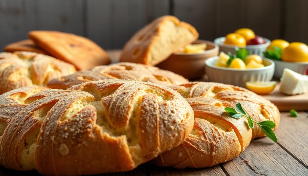 Kaasdoek met kruiden en kaas mooi gepresenteerd op een houten tafel