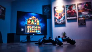 Engage with https://152.42.170.247 through an immersive gaming setup featuring a dual-monitor display.