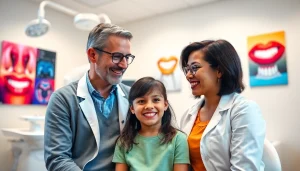 Engaging orthodontist consultation in Edmonton, showcasing a warm clinic atmosphere.