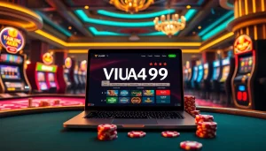 VUA99 gambling experience showcasing a luxurious casino atmosphere with interactive elements.