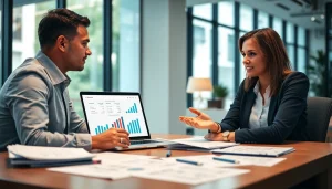 신용카드 현금화 관련 상담을 하는 전문가와 고객의 모습