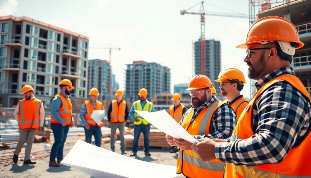 Construction team demonstrating New Jersey Commercial General Contractor expertise on site.