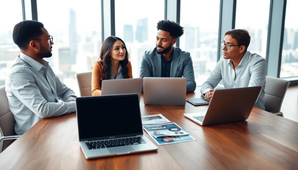 Engage with https://envisionbrandmarketing.com/contactus.html through a professional meeting environment showcasing strategy discussions.