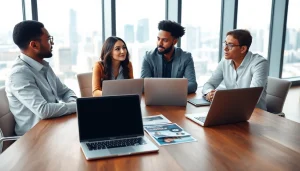 Engage with https://envisionbrandmarketing.com/contactus.html through a professional meeting environment showcasing strategy discussions.