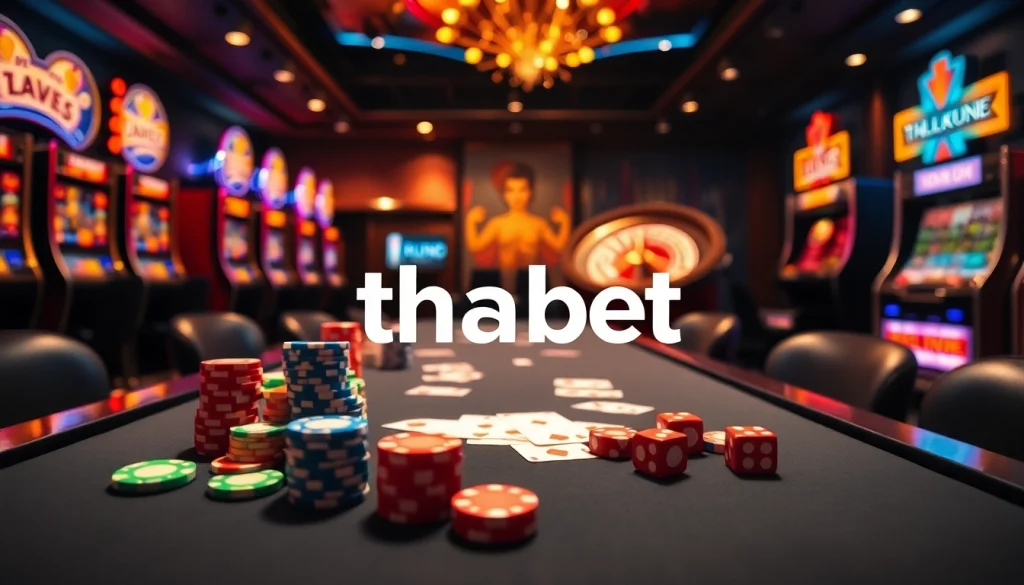 Experience the thrill of thabet with vibrant casino tables and tempting poker chips.