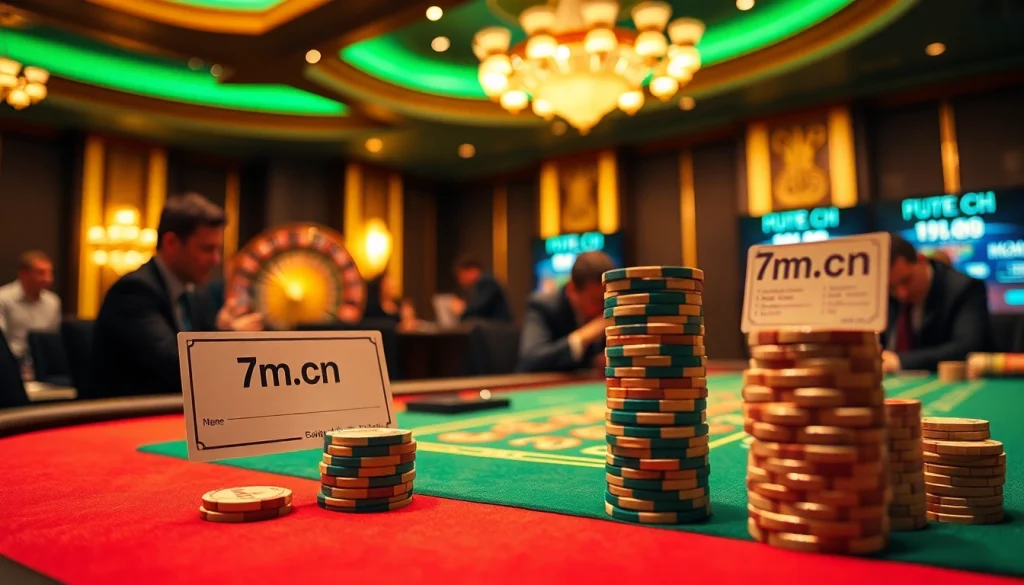 Experience the thrill of gaming at 7m.cn with vibrant casino tables and live betting action.