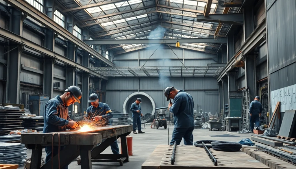 Find reliable steel fabricators near me working expertly in a steel fabrication facility.
