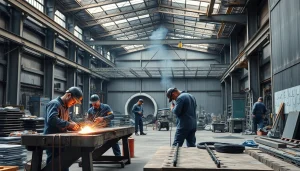 Find reliable steel fabricators near me working expertly in a steel fabrication facility.
