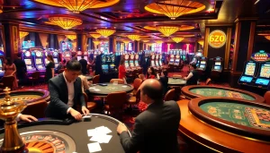 Players engage in thrilling games at https://gg88.ing/, showcasing vibrant casino tables and excitement.
