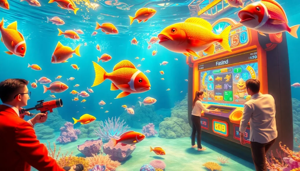 Engaging fish shooting game bắn cá đổi thưởng experience showcasing vibrant sea life and gameplay