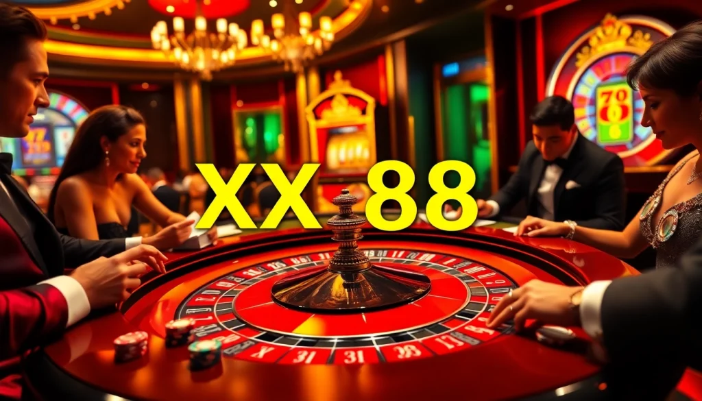 Players enjoying a thrilling game at XX 88 casino, showcasing exciting betting action.