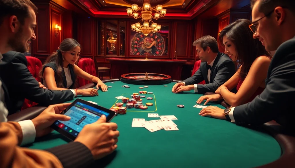 Engage in the excitement of XN88 BET at a luxurious casino with high-stakes poker, vibrant chips, and sophisticated players.