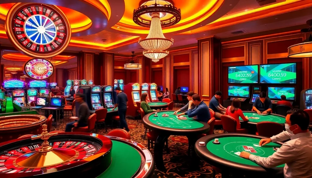Gambling excitement at https://bong99.pro/ with players at a vibrant casino table.