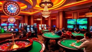 Gambling excitement at https://bong99.pro/ with players at a vibrant casino table.