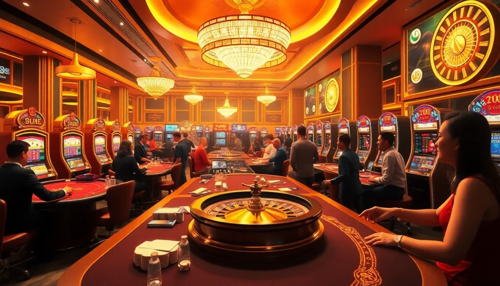 Players celebrating wins at the vibrant casino tables at tại go88, showcasing thrilling online gambling experiences.