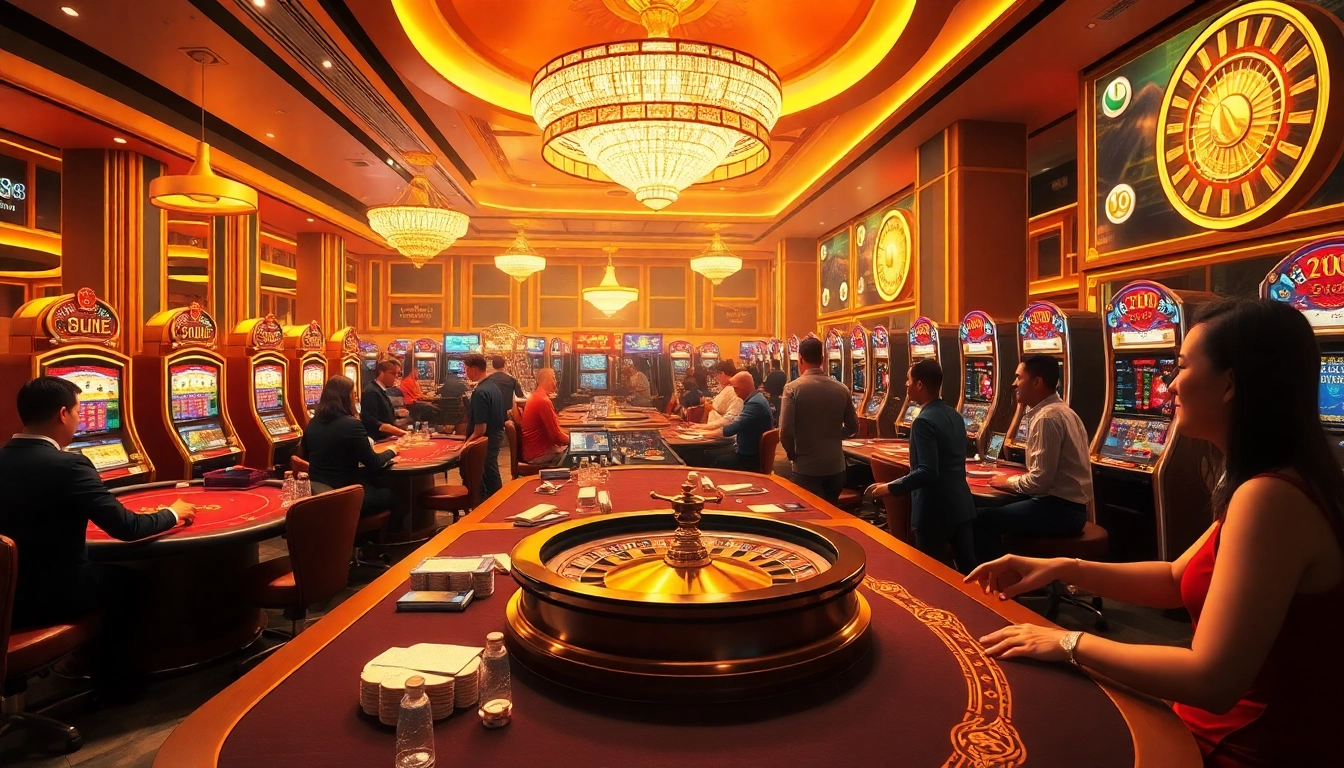 Players celebrating wins at the vibrant casino tables at tại go88, showcasing thrilling online gambling experiences.