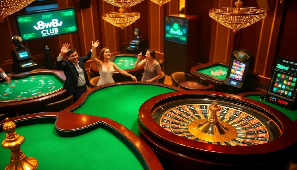 Experience the vibrant atmosphere of the w88 club casino with exciting gaming elements.