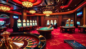 Exciting S8 casino scene with roulette wheel and poker players engaging in high-stakes fun.