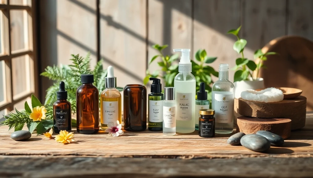 Ekologiska kosmetika produktai natūraliems grožio sprendimams su žolelėmis.