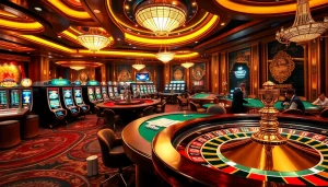 Engaging gameplay at nhà cái nova88 Casino with poker, roulette, and vibrant slot machines.