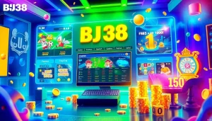 Engaging online gaming scene at BJ38 with vibrant 3D elements.