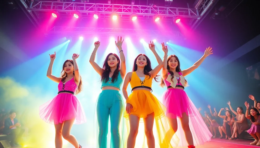 Blackpink news showcasing K-pop stars performing energetically on stage.