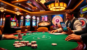 Players engage in intense card games at s88vip's luxurious casino table.