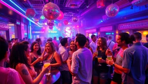 迷人的夜生活场景，在夜总会里快乐的人群展现出吃瓜网的生动本质。