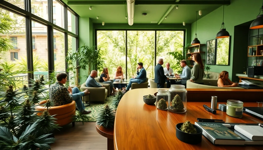 Explore the vibrant atmosphere of Green Guyz cannabis club madrid, featuring a cozy lounge and diverse cannabis strains.