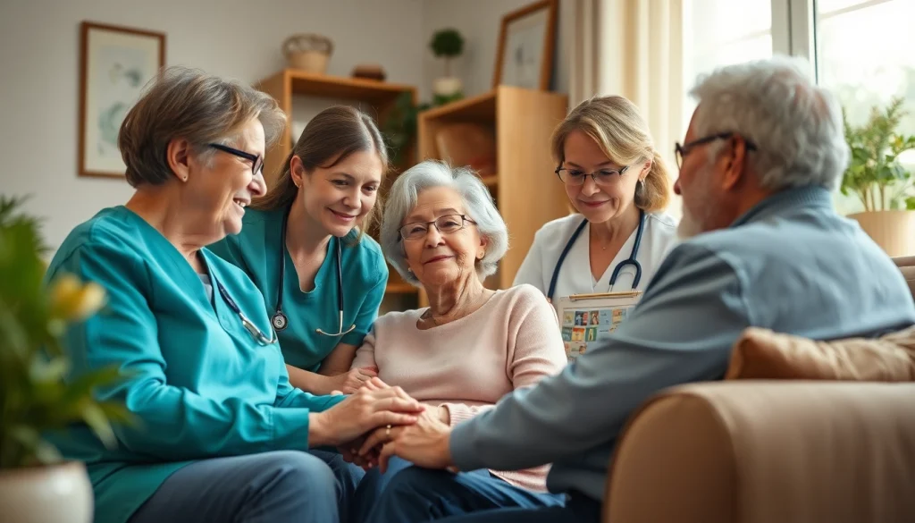 Engaging senior caregivers austin tx providing compassionate assistance in a warm home setting.