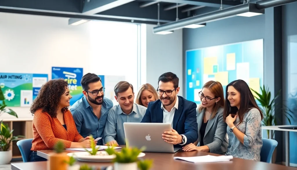 Dynamic team working at their Marketing Agency, fostering collaboration and creativity.