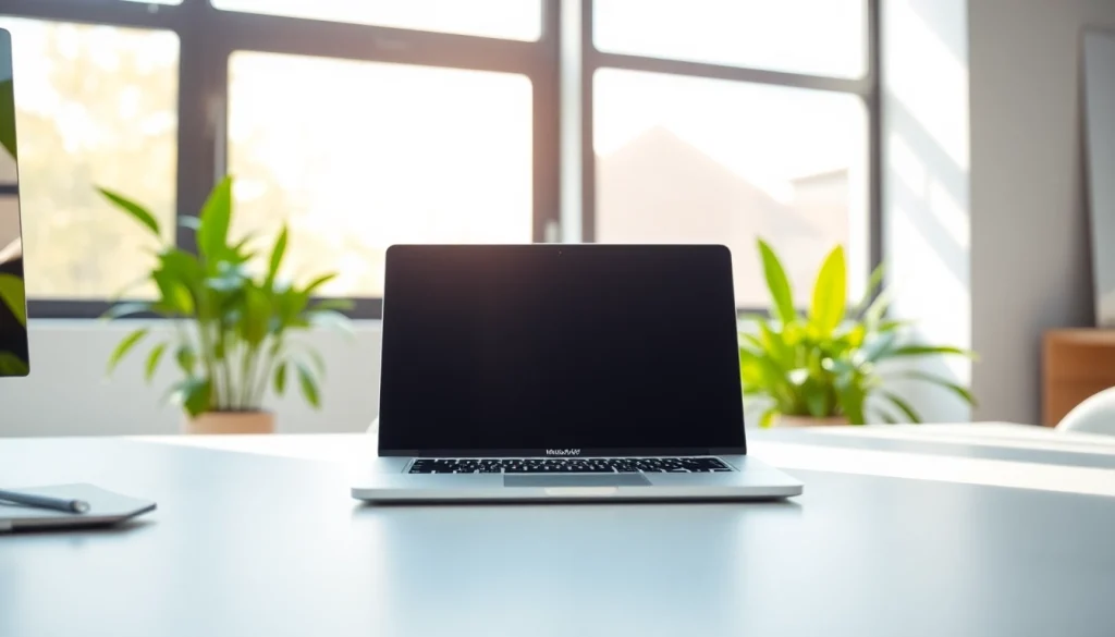 Usar MacBook Air M2 en un entorno de oficina moderno y minimalista.