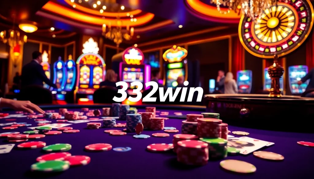 Experience the thrill of gambling at 32win with vibrant casino tables and engaging gameplay.