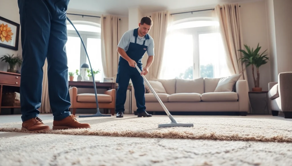 Engaging scene of carpet cleaning lincoln ca highlighting a professional technician at work.