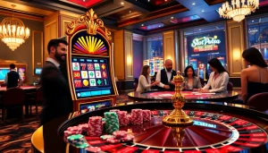 Rasakan kegembiraan aksi slot pulsa dengan permainan kasino yang berwarna-warni dan momen kemenangan.