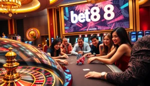 Experience the excitement of Bet88 with thrilling casino games in a luxurious setting.