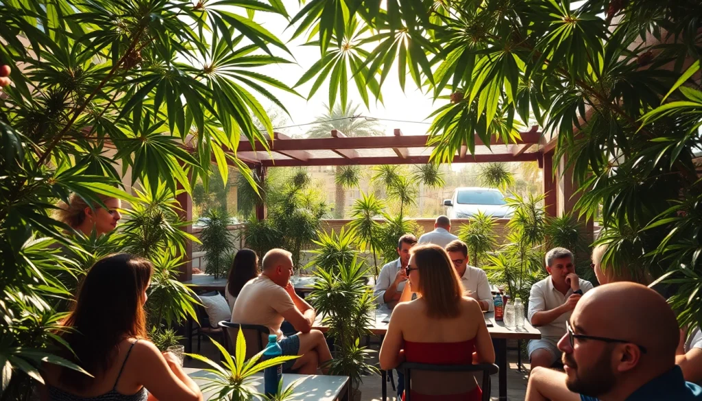 Erleben Sie die Atmosphäre im Cannabis Club Lloret De Mar mit freundlichen Mitgliedern und natürlicher Umgebung.