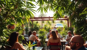 Erleben Sie die Atmosphäre im Cannabis Club Lloret De Mar mit freundlichen Mitgliedern und natürlicher Umgebung.