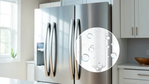 Waterdrop Replacement for GE® RPWFE® water filter installed in a modern kitchen, emphasizing freshness and cleanliness.