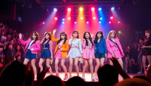 Fans celebrating with BLACKPINK during a concert, highlighting the group's latest news.