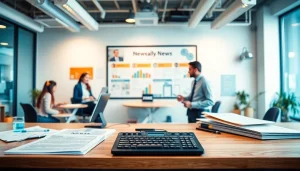 Capture engaging news stories at https://www.todayville.com in a modern newsroom atmosphere.