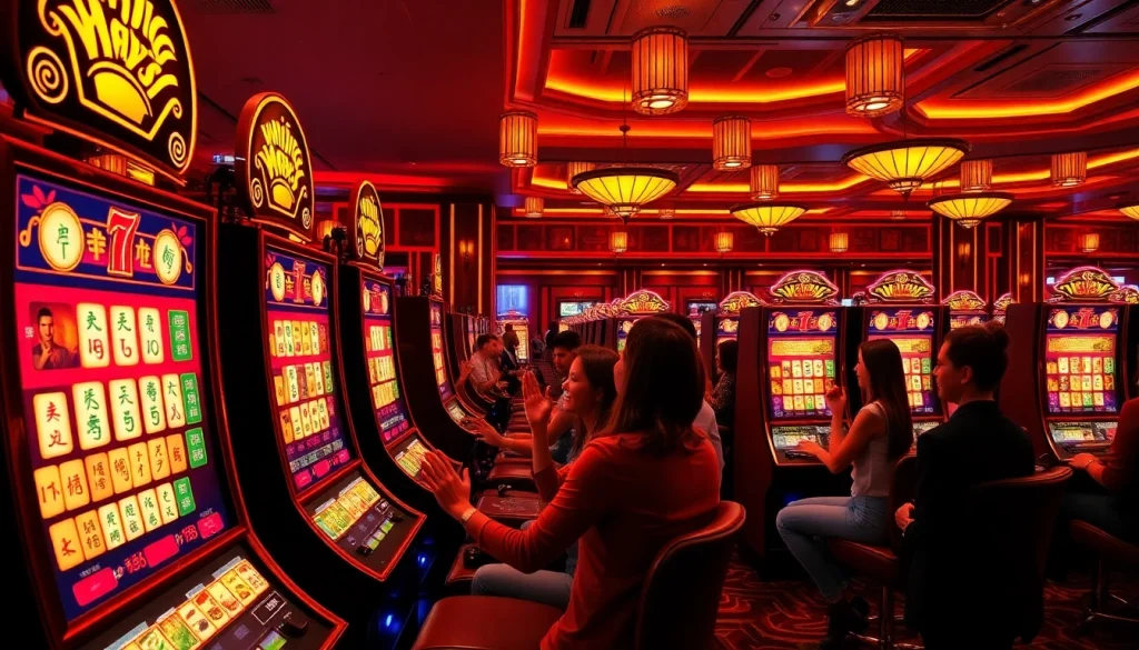 Experience the thrill of Mahjong Ways 2 as players win big at vibrant casino slot machines.