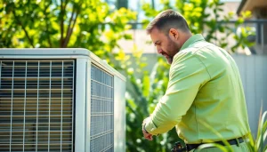 Technician conducting an AC replacement stormville with precision, showcasing expertise in a residential setting.
