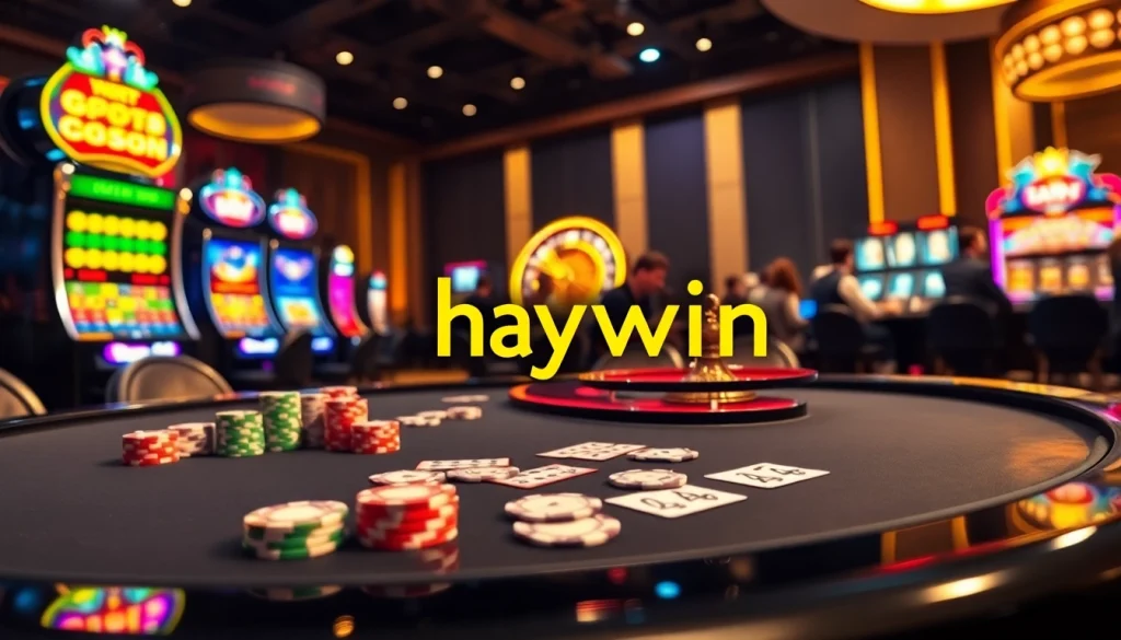 Players winning big at the haywin casino tables with exciting games and vibrant atmosphere.