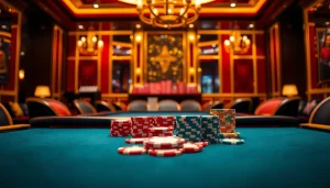 Pinco Casino xususi teklifer təqdim edən müasir kazino mühiti, lüks oyun masaları və parlaq işıqlar ilə zənginləşdirilmiş.