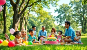 Celebrate a joyful Singapore birthday party with colorful decorations and smiling guests.